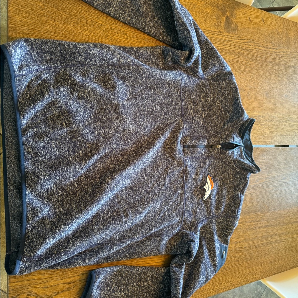 Broncos Blue XL Quarter-Zip Pullover sweater